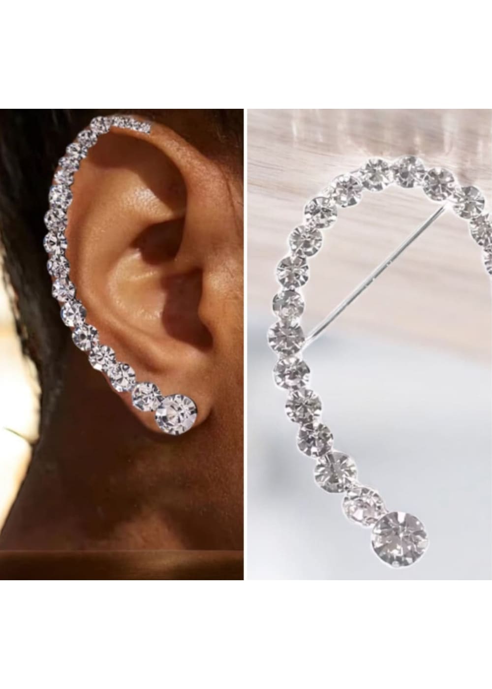 Ear Cuff timanttikaari vasen | Ear-cuff korvakorut