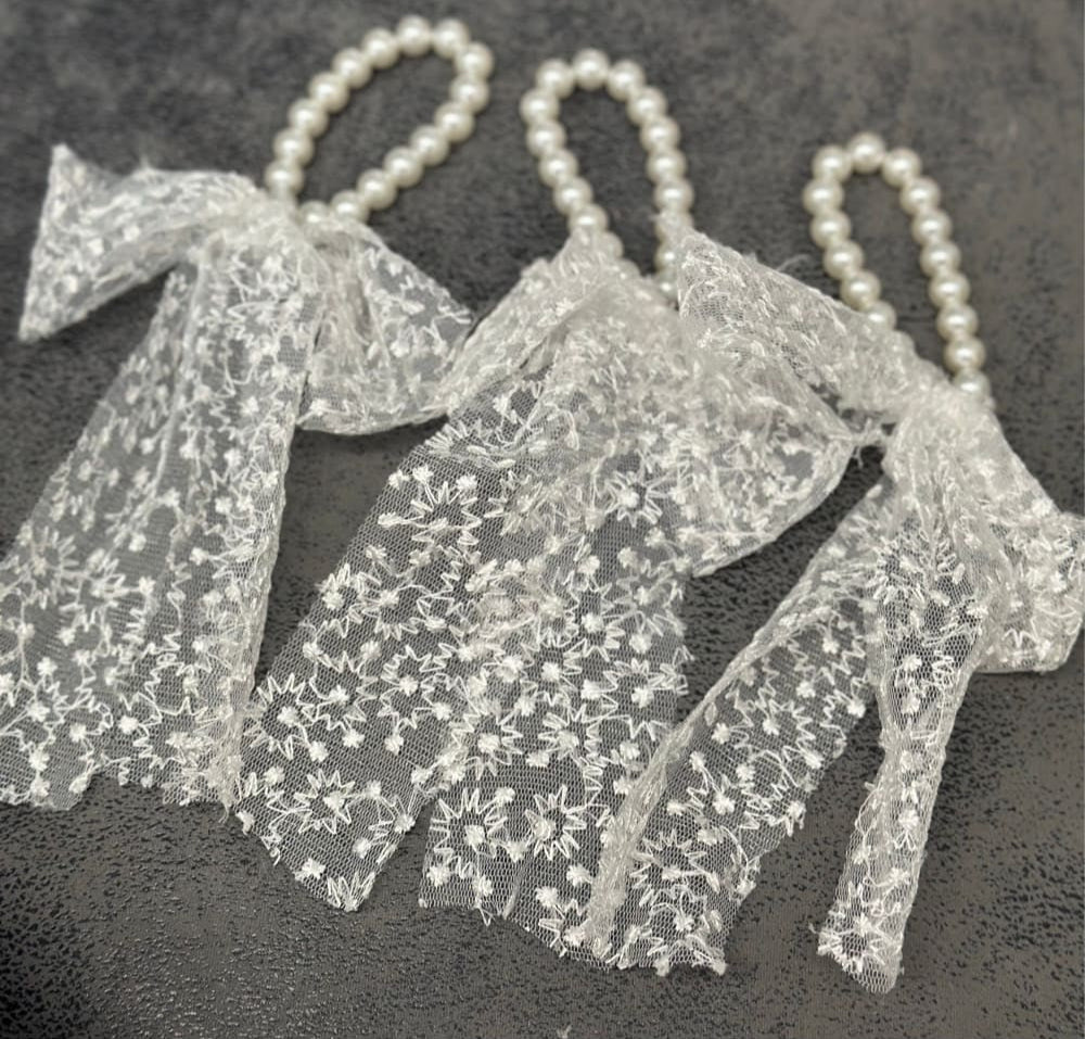 Hiuskoriste pitsihelmi valkoinen | Hiuskorut ja koristeet