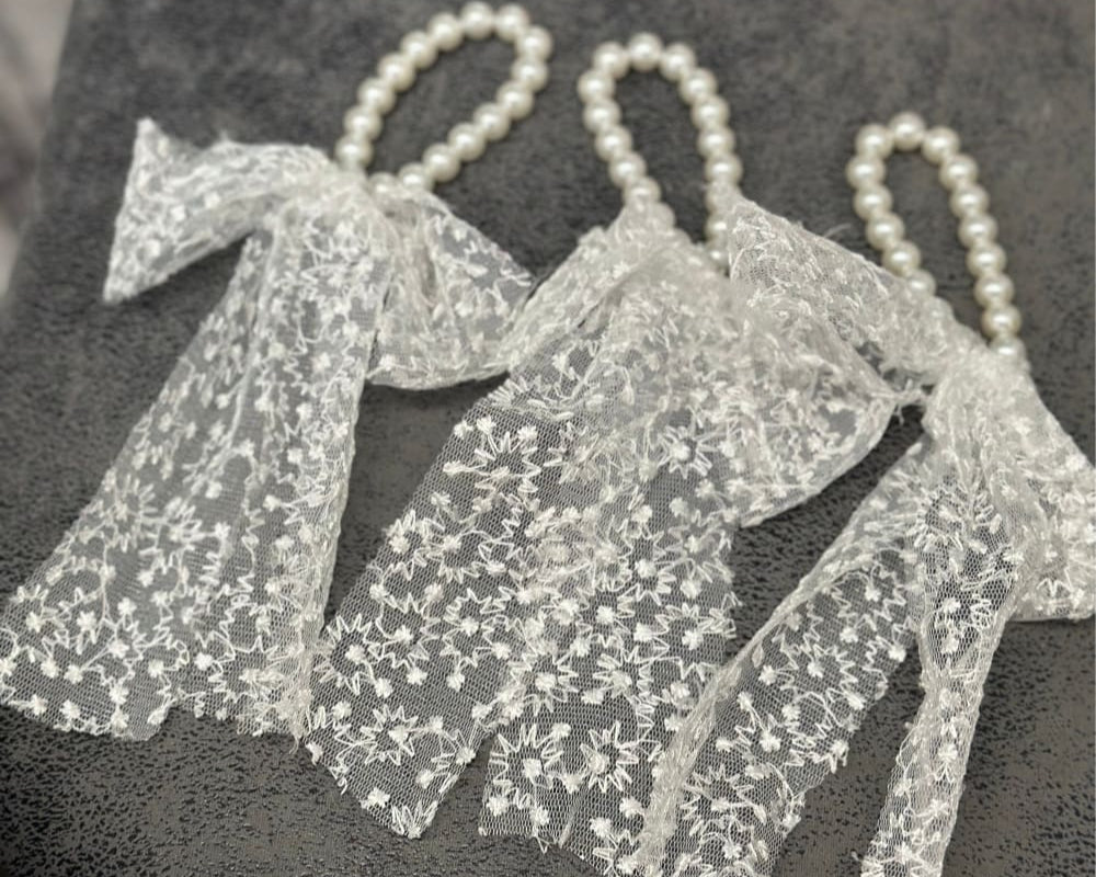 Hiuskoriste pitsihelmi valkoinen | Hiuskorut ja koristeet