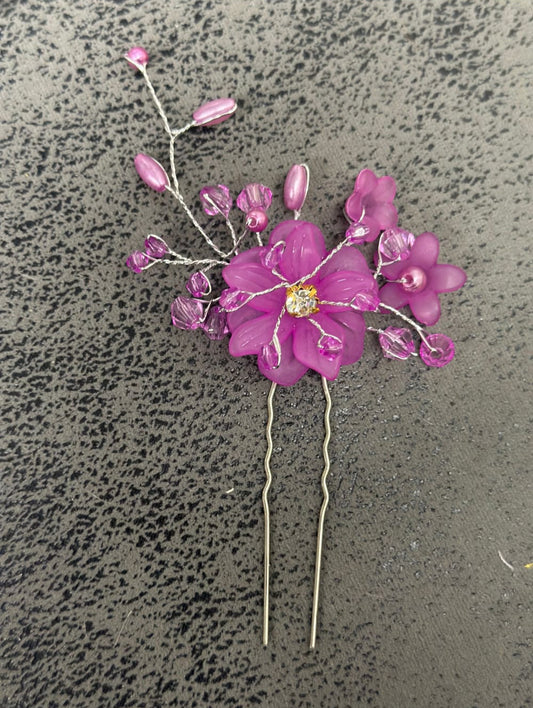 Hiuskoriste violettipinni | Hiuskorut ja koristeet