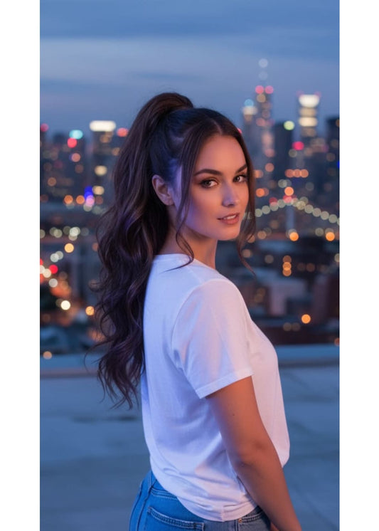 Hiuslisäke hainhammas ponnaripidennys 45-50cm | Hiuslisäkkeet