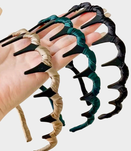 Hiuspanta kangas aalto | Vihreä | Hiuspannat