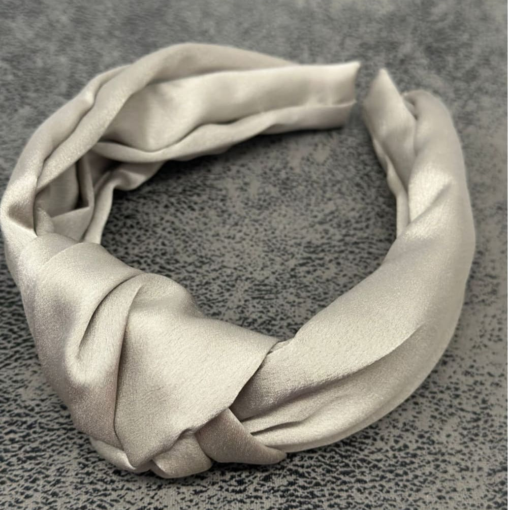 Hiuspanta silkkisolmu hopea | Hiuspannat