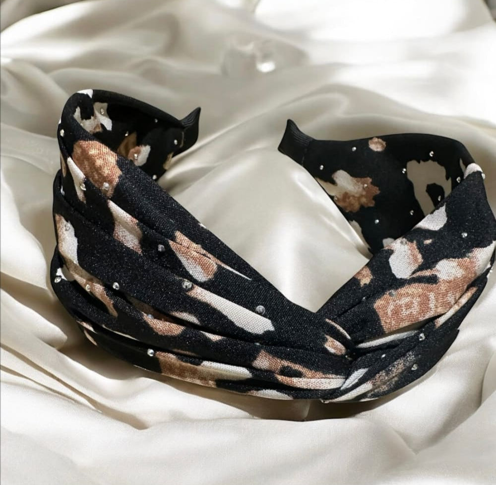 Hiuspanta solmutus musta-leo | Hiuspannat