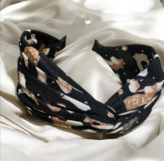 Hiuspanta solmutus musta-leo | Hiuspannat