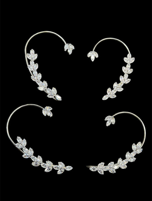 Korvakoru timantti ear-cuff | Hopea oikea | Ear-cuff korvakorut