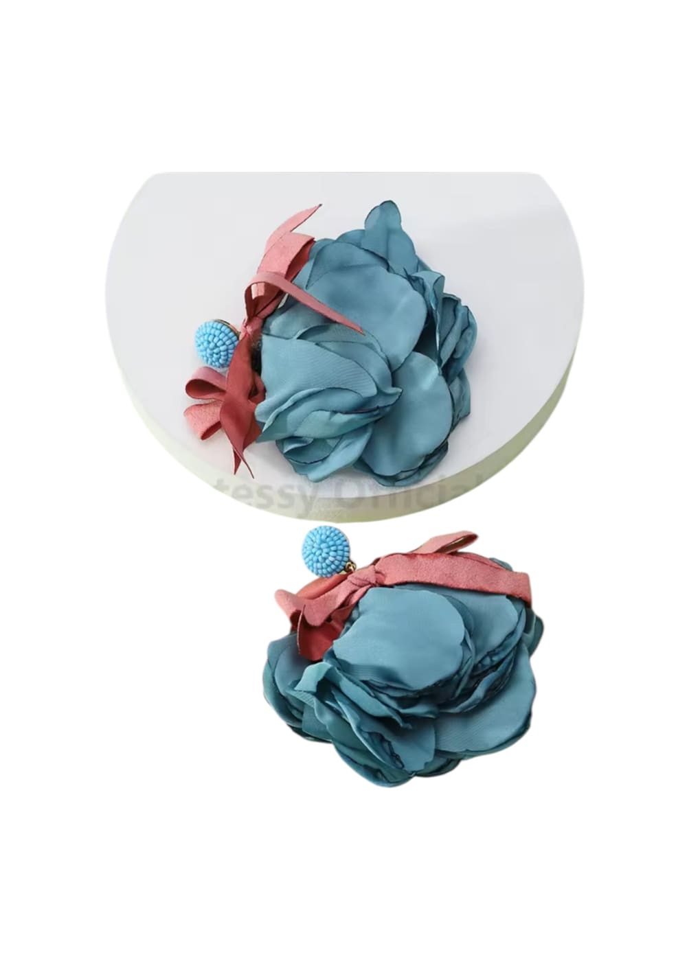 Korvakorut kangaskukka | Sininen | Korvakorut