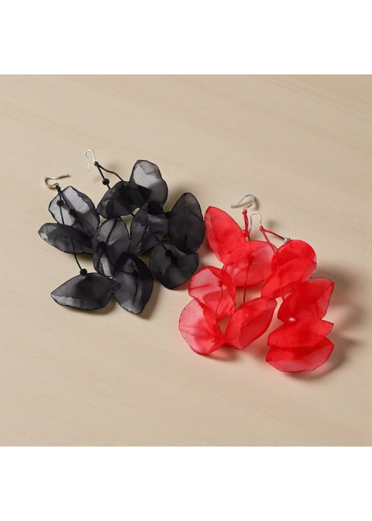 Korvakorut kukkahelmi | Musta | Korvakorut