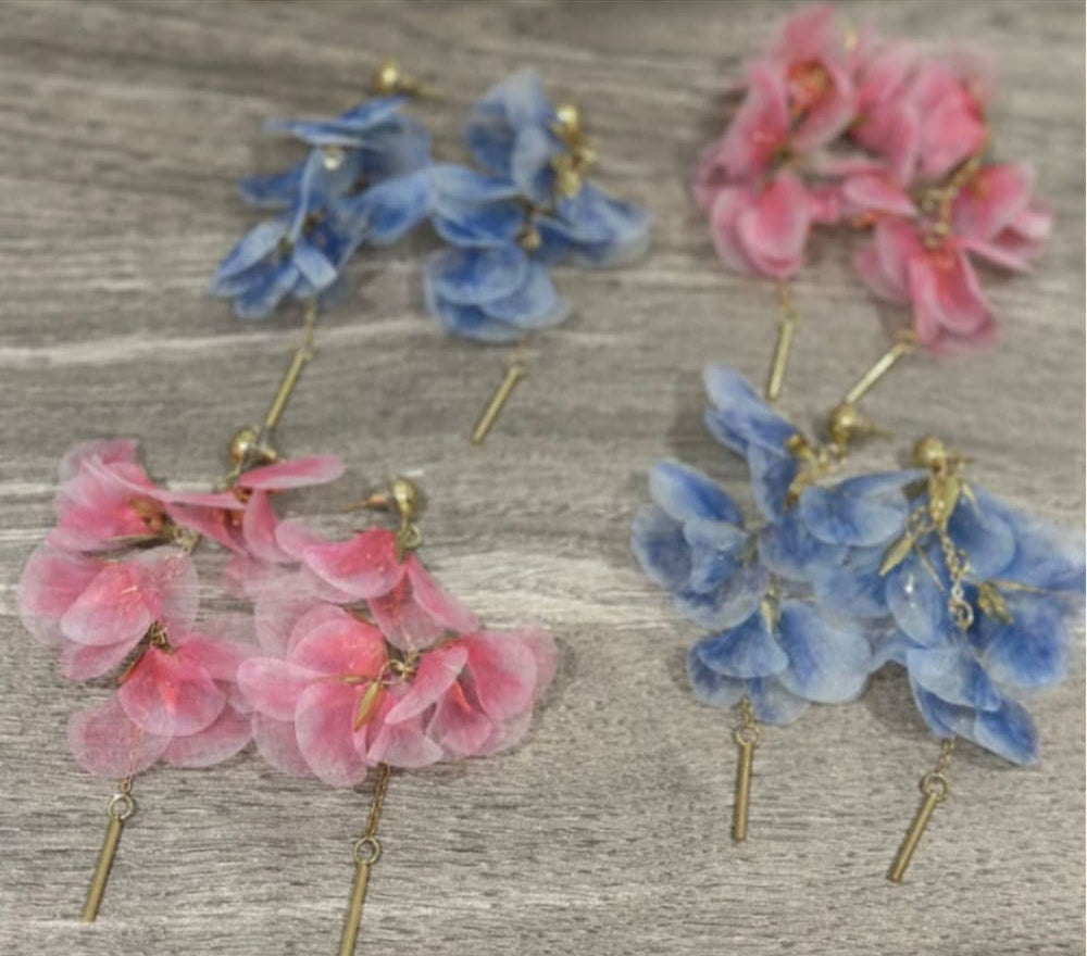 Korvakorut kukkaunelma | vaaleansininen | Korvakorut