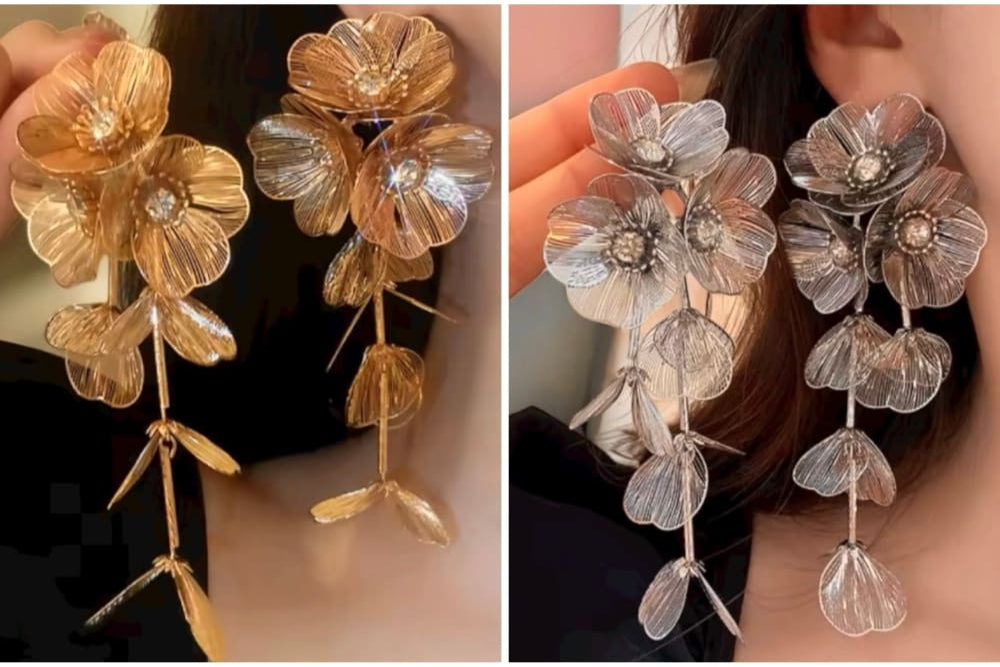 Korvakorut metallikukkaset | Korvakorut