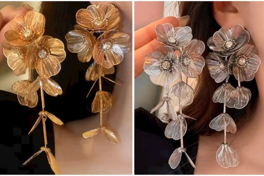 Korvakorut metallikukkaset | Korvakorut