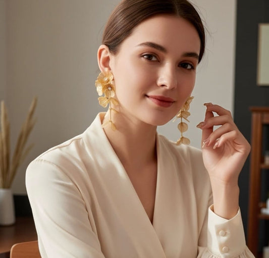 Korvakorut metallikukkaset | Kulta | Korvakorut