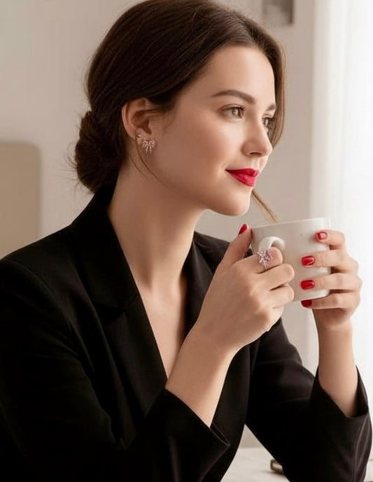 Korvakorut pinkkirusetti | Korvakorut