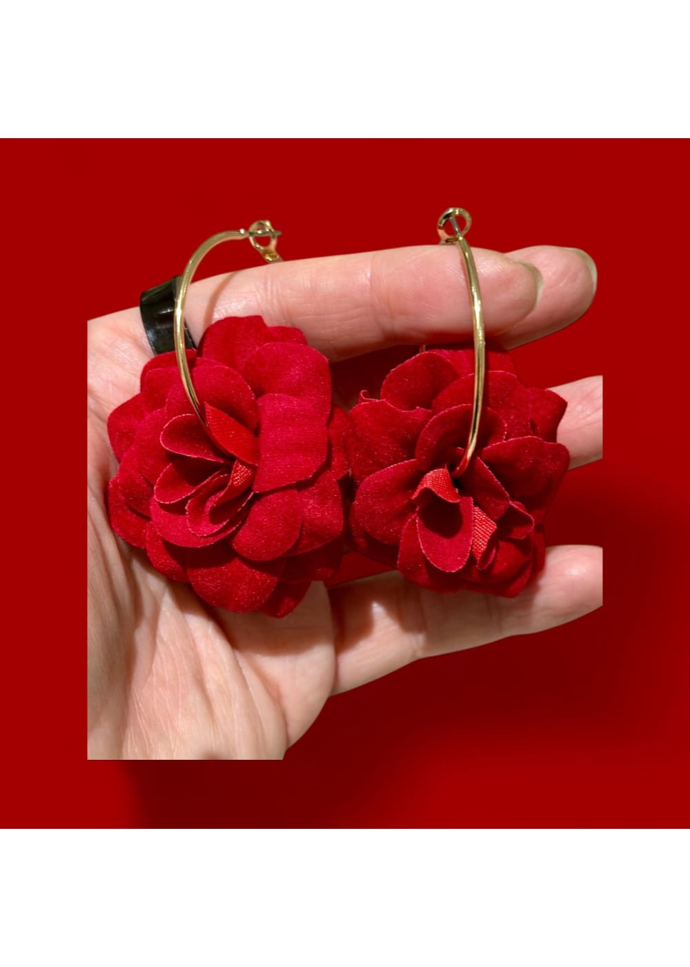 Korvakorut sametti ruusu | Korvakorut