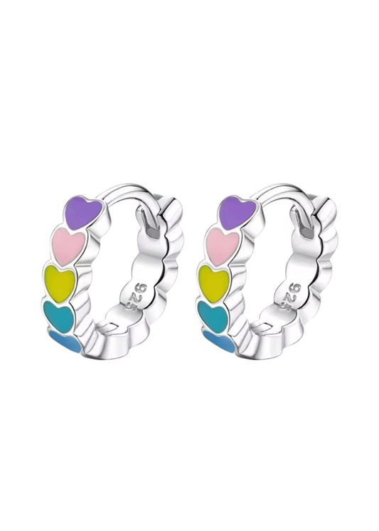 Korvakorut sydänrengas | Monivärinen | Korvakorut