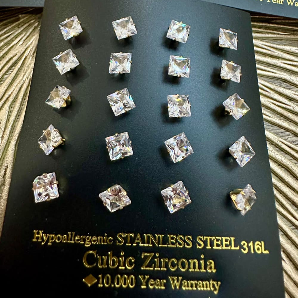 Korvakorut zirconia | 6mm | Korvakorut