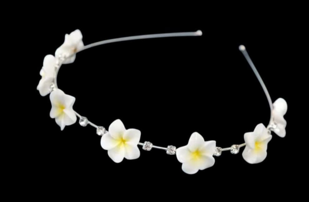 Hiuspanta kristalli valkoinen | Hiuskorut ja koristeet