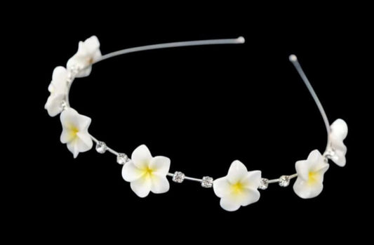 Hiuspanta kristalli valkoinen | Hiuskorut ja koristeet