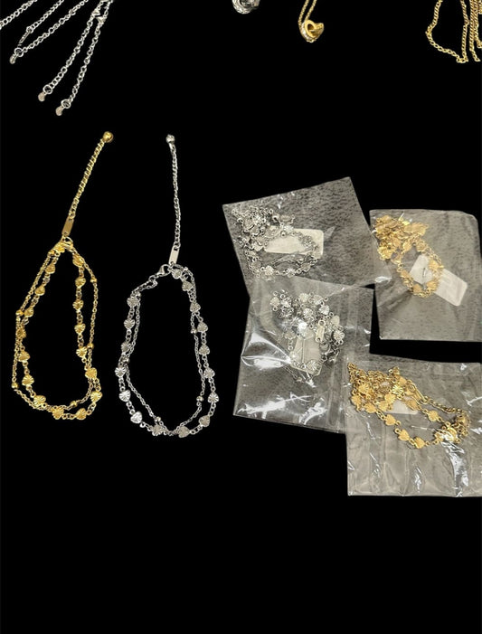 Nilkkaketju kahdella | kulta | Nilkkaketjut