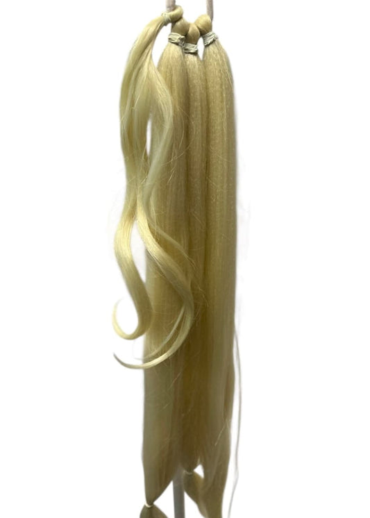 Ponnaripidennys kolme osiota vaalea kulta | Hiuslisäkkeet