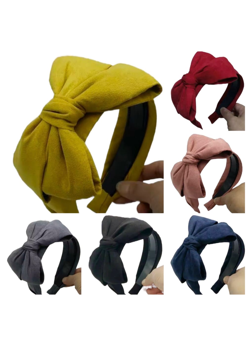 Rusettipanta leveä | sininen | Hiuspannat