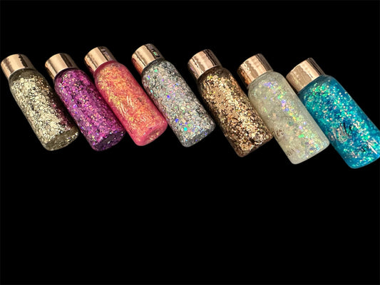 Glitter geeli iholle ja hiuksiin