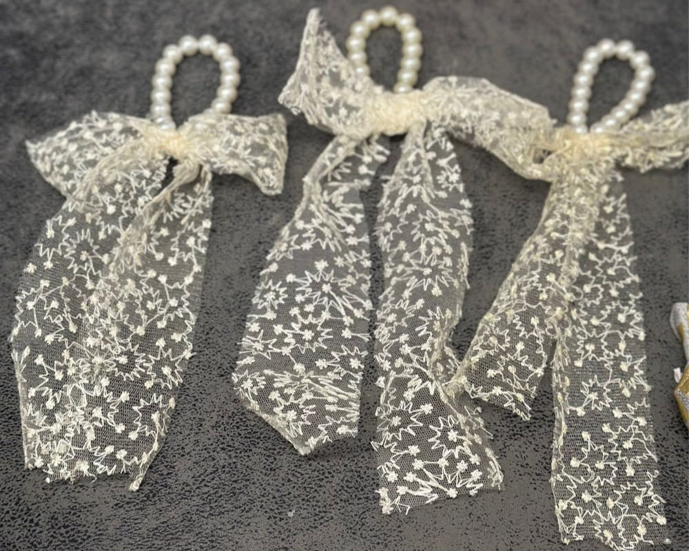 Hiuskoriste pitsihelmi luonnonvalkoinen | Hiuskorut ja koristeet