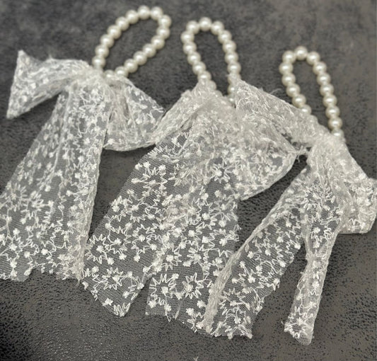 Hiuskoriste pitsihelmi valkoinen | Hiuskorut ja koristeet