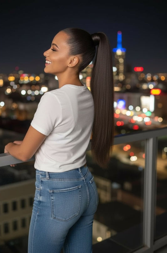 Hiuslisäke ponnaripidennys paksu 45cm | Hiuslisäkkeet