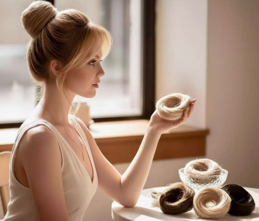 Hiuslisäke sileä nuttura/hiusdonitsi | Hiuslisäkkeet