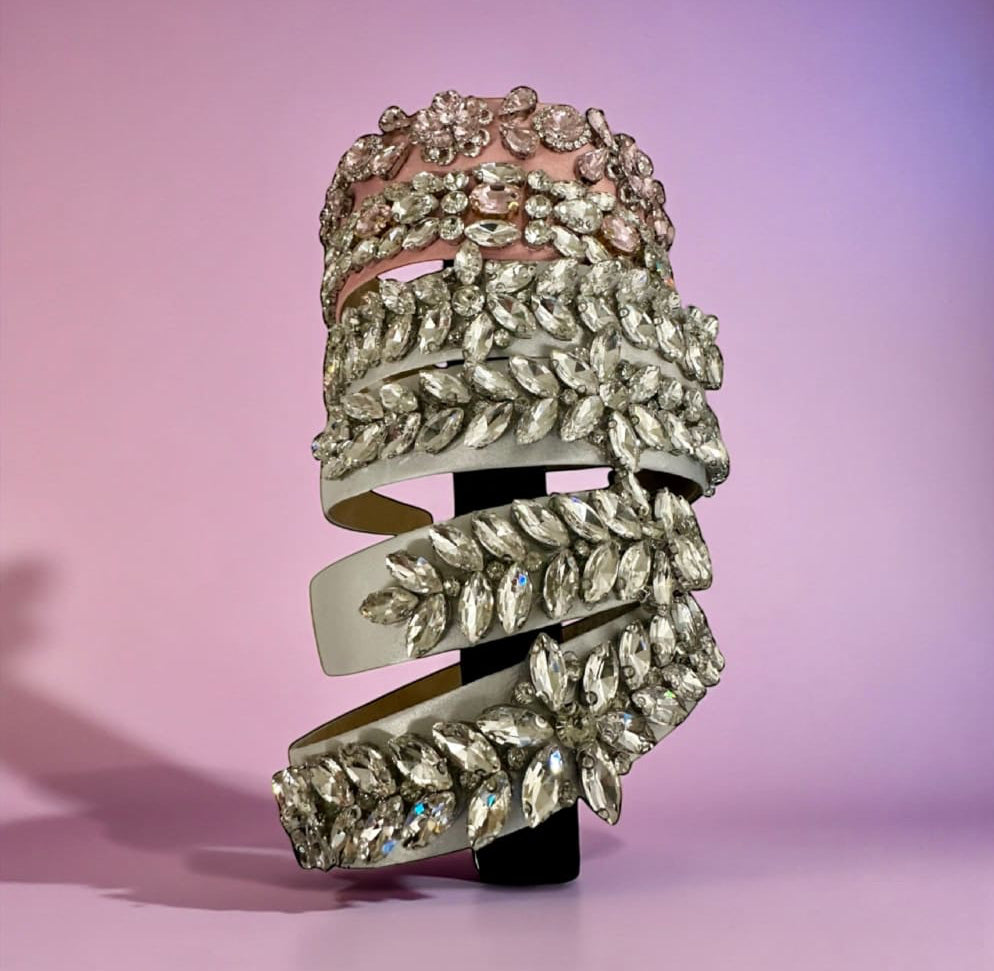 Hiuspanta kivillä | hopea kivilehdillä | Hiuspannat