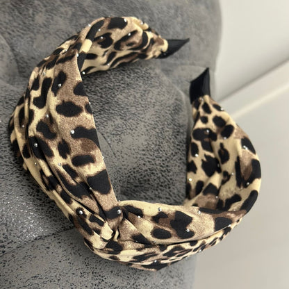Hiuspanta leopardi kivillä | Beige/keltainen | Hiuspannat