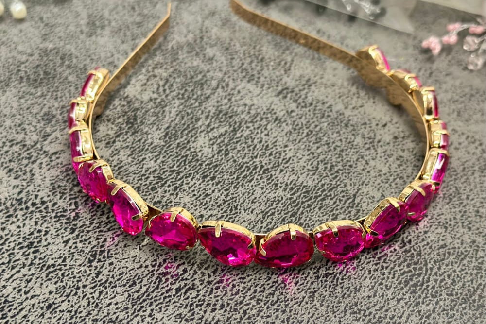 Hiuspanta pinkkikivi | Hiuskorut ja koristeet