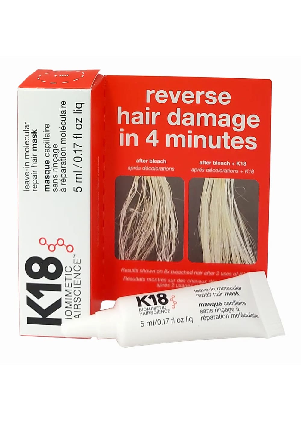 K18 Leave-in repair Mask 5ml | Shampoot ja hoitoaineet