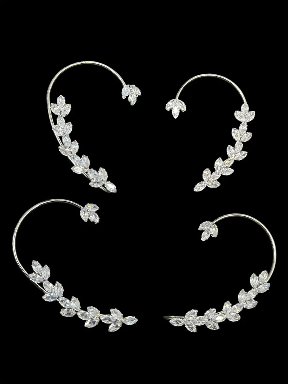 Korvakoru timantti ear-cuff | Hopea oikea | Ear-cuff korvakorut