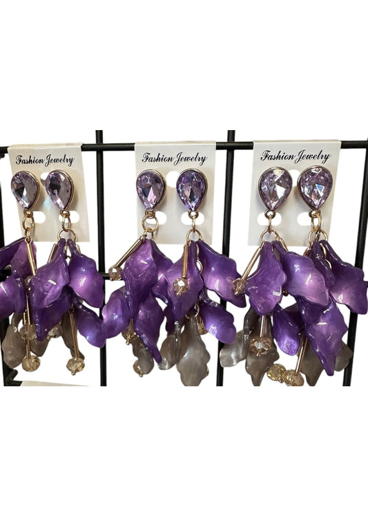 Korvakorut akryyli | violetti | Korvakorut