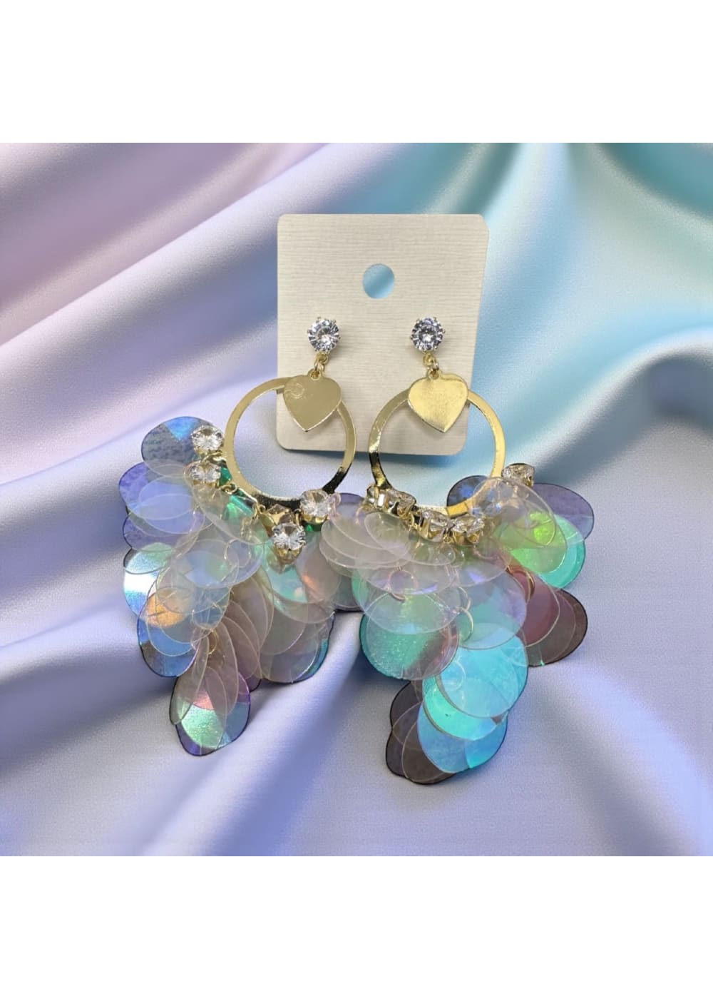 Korvakorut hologramkulta | valkoinen-väriävaihtava | Korvakorut