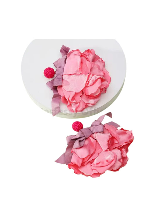 Korvakorut kangaskukka | Pinkki | Korvakorut