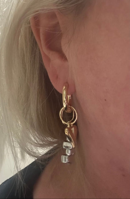 Korvakorut kivipala sydän | Korvakorut