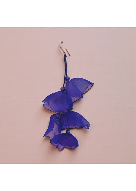 Korvakorut kukkahelmi | Sininen | Korvakorut