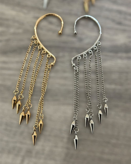 Korvakorut kyynel ear cuff | Kulta | Ear cuff korvakorut