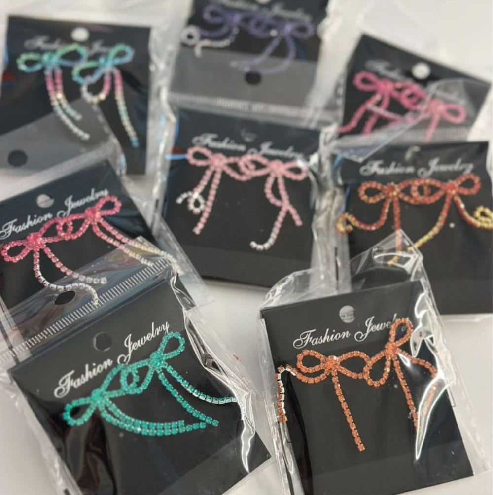 Korvakorut rusettikivi | vaaleanpunainen | Korvakorut