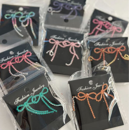 Korvakorut rusettikivi | vaaleanpunainen | Korvakorut