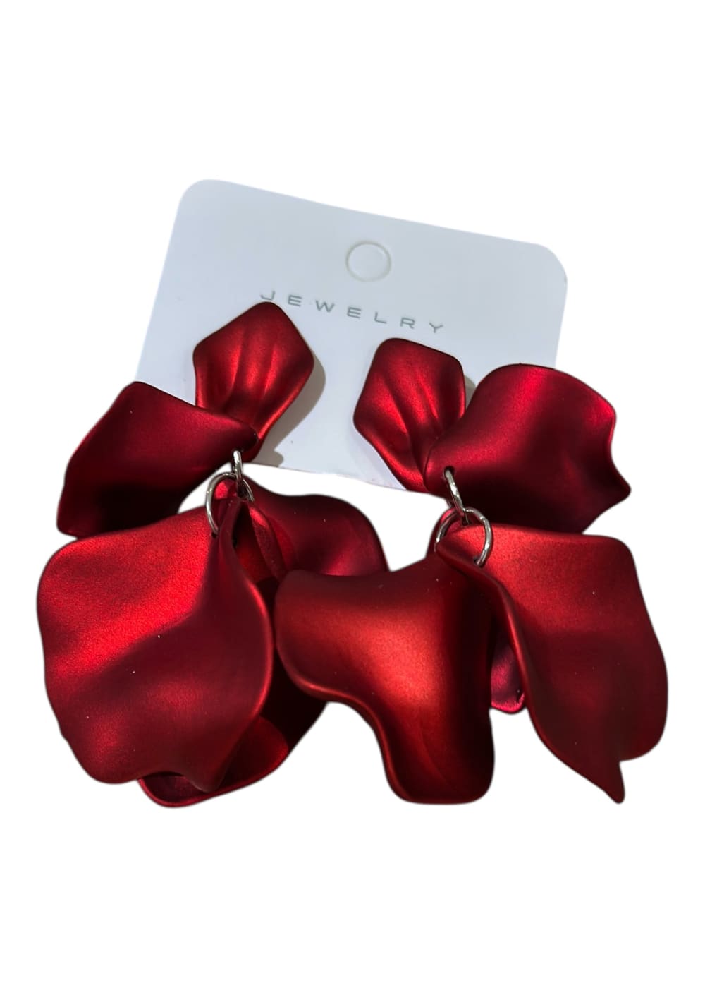 Korvakorut Satiini | Hohtavan punainen | Korvakorut