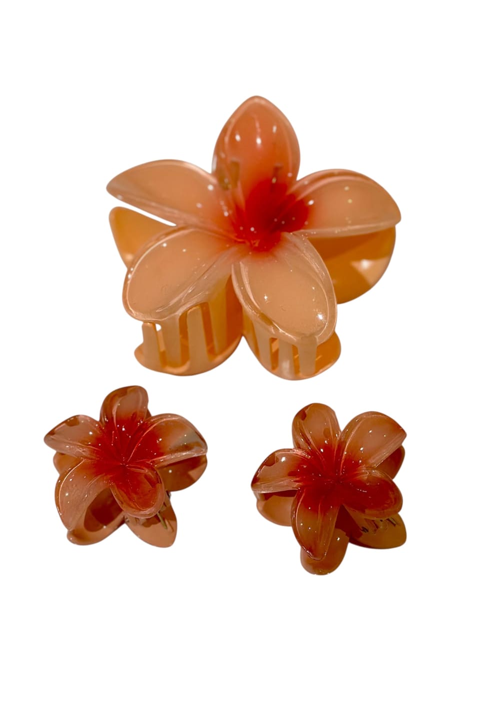 Kukkaklipsi setti persikka | Hiuskorut ja koristeet