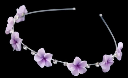 Kukkapanta kristallikukka lila | Kukkapannat