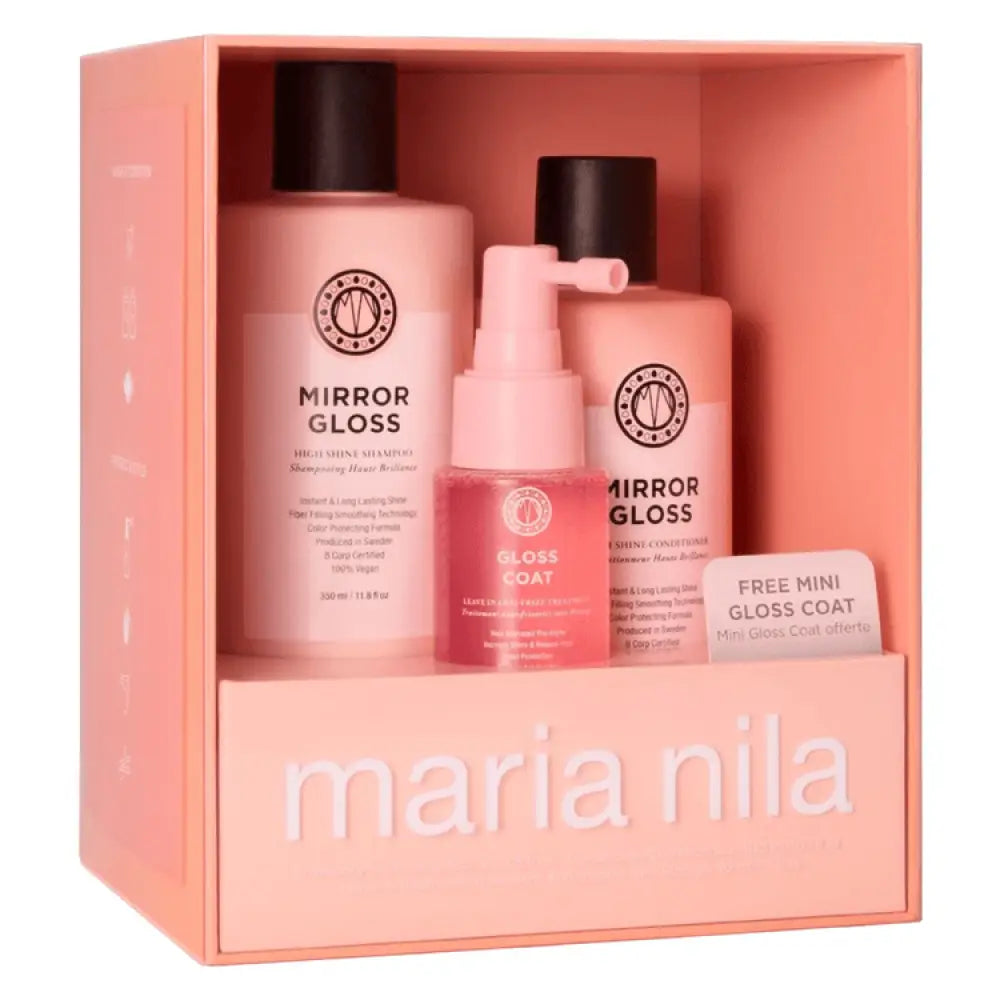 Maria Nila MIRROR GLOSS tuotepakkaus,3 tuotetta | Shampoot ja hoitoaineet