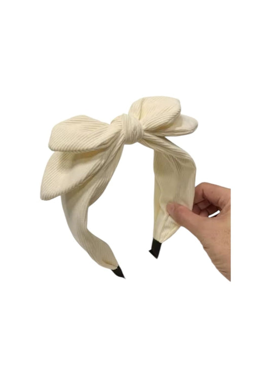 Rusettipanta kapea | luonnonvalkoinen | Hiuspannat